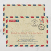 CHILI / SEATTLE WA USA Luchtpost | Bruiloft Kaart (Voorkant / Achterkant)