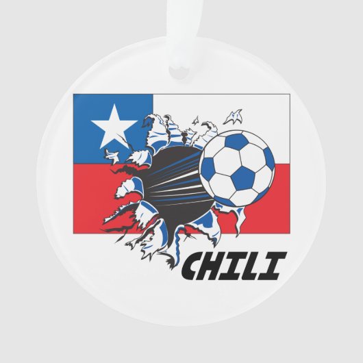 Chili Soccer Team Ornament (voorkant)