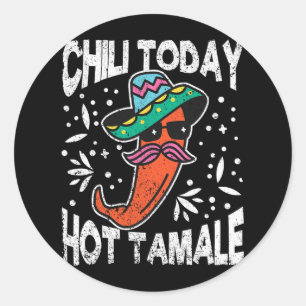 Chili Today Hot Tamale Dabbing Mexican Taco Pepper Ronde Sticker
