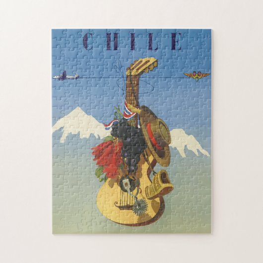 Chili Travel Poster Design Legpuzzel (Verticaal)