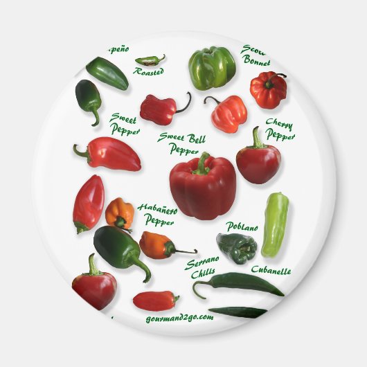 Chili Varieties Magneet (Voorkant)
