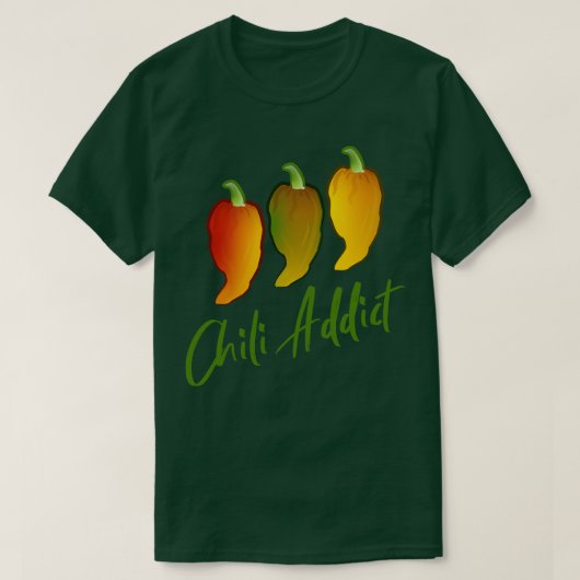 Chili verslaafde t-shirt (Design voorkant)