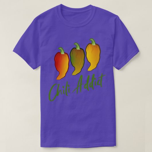 Chili verslaafde t-shirt (Design voorkant)