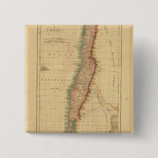 Chili Vierkante Button 5,1 Cm (Voorkant)