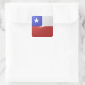 Chili vierkante glossy vlag sticker (Tas)