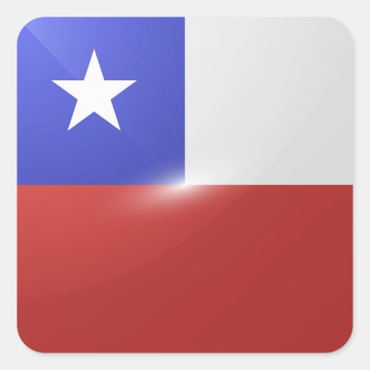 Chili vierkante glossy vlag sticker (Voorkant)