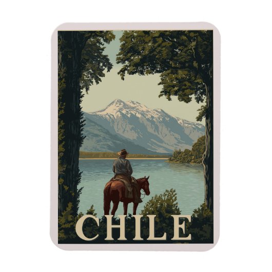 Chili Vintage Reizen | Andes Mountain Magneet (Verticaal)