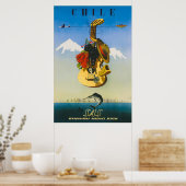 Chili Vintage Travel Poster (Keuken)