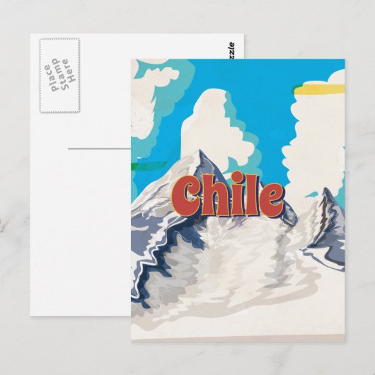 Chili Vintage Travel Poster Briefkaart (Voorkant / Achterkant)