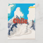 Chili Vintage Travel Poster Briefkaart (Voorkant)