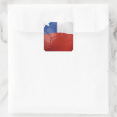 Chili Vlag Bal Vierkante Sticker (Tas)