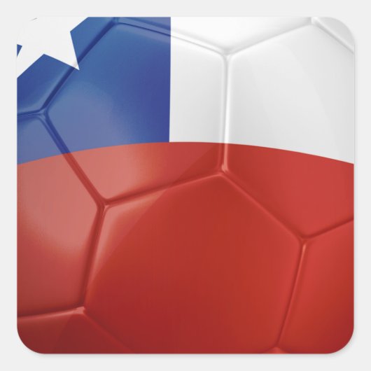 Chili Vlag Bal Vierkante Sticker (Voorkant)