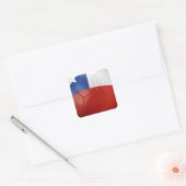 Chili Vlag Bal Vierkante Sticker (Envelop)