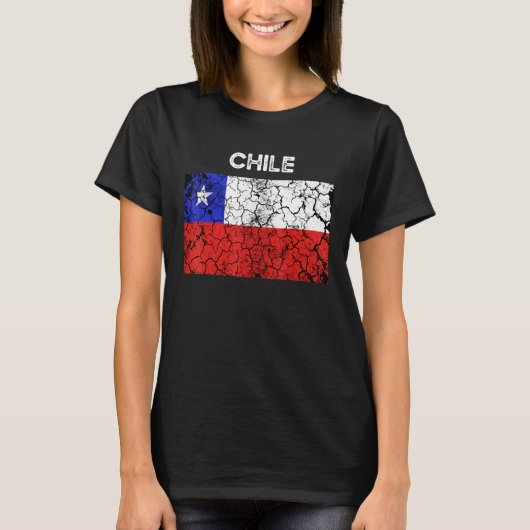  Chili Vlag Chileense Mannen Vrouwen T-shirt (Voorkant)