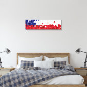 Chili vlag, eenvoudige Chileense kleuren Art Canva Canvas Afdruk (Insitu (Slaapkamer))