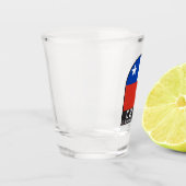 Chili Vlag Embleem Noodlijdende  Shot Glas (Links)