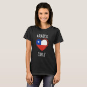 Chili Vlag Hart Arauco Stad T-shirt (Voorkant volledig)