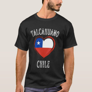Chili Vlag Hart Talcahuano Stad T-shirt
