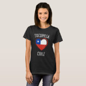 Chili Vlag Hart Tocopilla Stad T-shirt (Voorkant volledig)