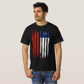 Chili vlag met borstelverf geweven geïsoleerd t-shirt (Voorkant volledig)