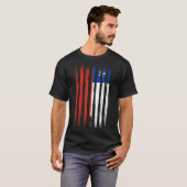 Chili vlag met borstelverf geweven geïsoleerd t-shirt (Voorkant volledig)