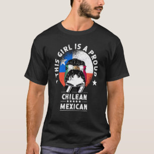 Chili Vlag Mexico Gegroeide Vrouwen Meisje Burger  T-shirt