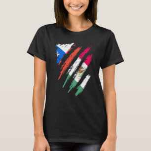 Chili Vlag Mexico Geteeld Patriot Land Strepen T-shirt