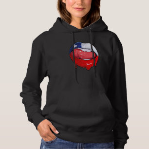 Chili Vlag Mond Voetbal Chileens Hoodie