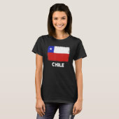Chili vlag ondersteunt Chileense Mannen T-shirt (Voorkant volledig)