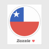 Chili Vlag Ronde Sticker (Vel)