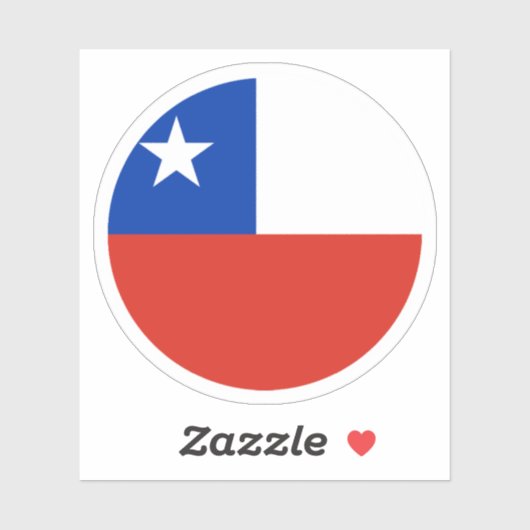 Chili Vlag Ronde Sticker (Vel)