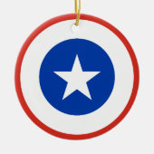 Chili Vlag Roundel, Ronde Chileense vlag Keramisch Ornament (Voorkant)