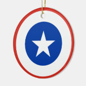 Chili Vlag Roundel, Ronde Chileense vlag Keramisch Ornament (Links)