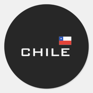 Chili Vlag Sport Voetbal Voetbal Atletiek T-shirt Ronde Sticker