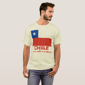 Chili Vlag T-shirt met Chileense Motto (Voorkant volledig)