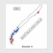 Chili-vlagkaartsticker Sticker (Vel)