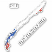 Chili-vlagkaartsticker Sticker (Voorkant)