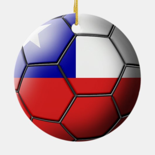 Chili-voetbalversier Keramisch Ornament (Achterkant)