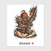 Chili Vuurdemon Halloween — Donkere Krijger Retro  Sticker (Vel)