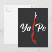 Chili Ya Po Zuid-Amerika kaart Chileense vlag (Voorkant / Achterkant)
