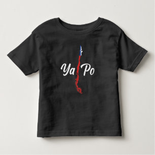 Chili Ya Po Zuid-Amerika kaart Chileense vlag Kinder Shirts