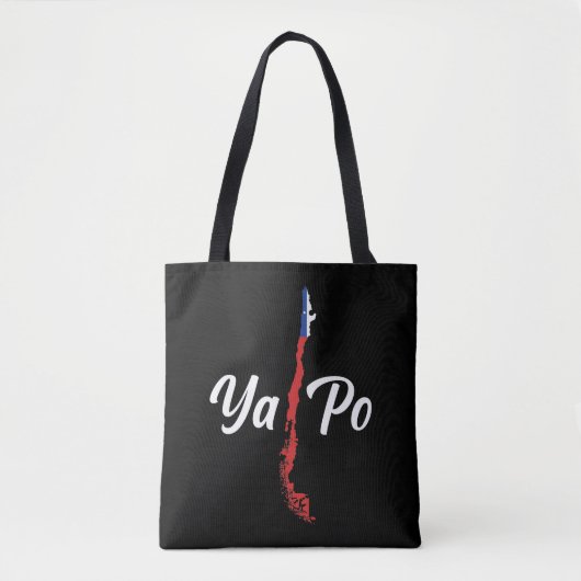 Chili Ya Po Zuid-Amerika kaart Chileense vlag Tote Bag (Voorkant)