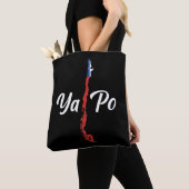 Chili Ya Po Zuid-Amerika kaart Chileense vlag Tote Bag (Dichtbij)