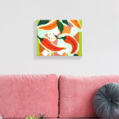 Chilies en ijsblokjes canvas afdruk (Insitu (Woonkamer))