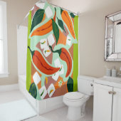 Chilies en ijsblokjes douchegordijn (In situ)