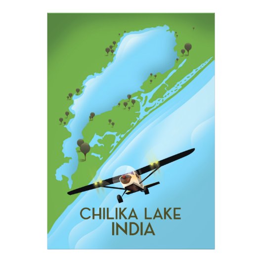 Chilika Lake India reisposter Foto Afdruk (Voorkant)