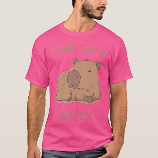 Chilin als een Capybara T-shirt (Voorkant)