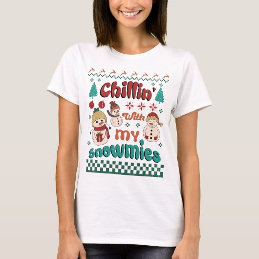 Chilin met mijn sneeuwmijten - Winter Wonderland A T-shirt (Voorkant)