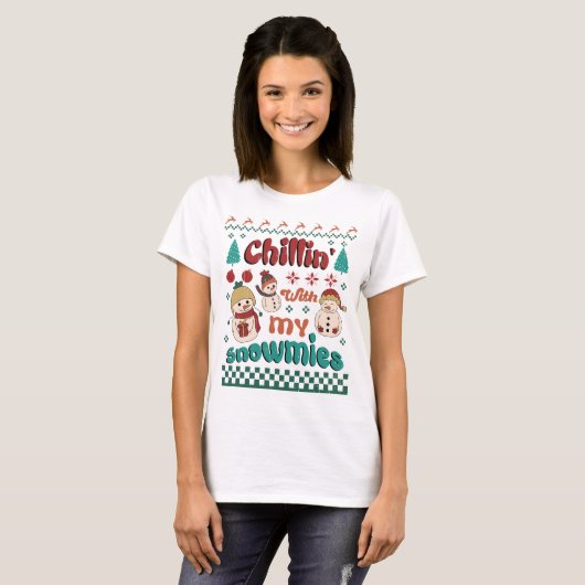 Chilin met mijn sneeuwmijten - Winter Wonderland A T-shirt (Voorkant volledig)