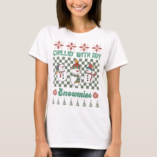 Chilin met mijn sneeuwmijten - Winter Wonderland T-shirt (Voorkant)
